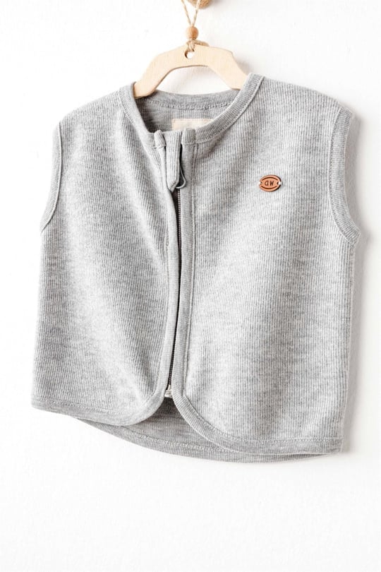 Andywawa Bebek Vest Casual Yelek Gri AC26211