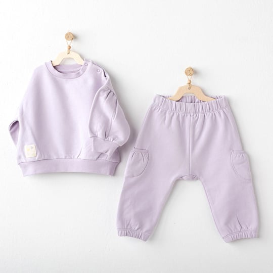 Andywawa Kız Bebek Basic 2'li Takım Lila AC25353