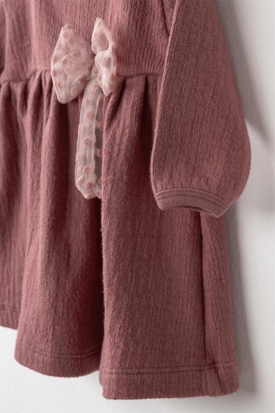 Andywawa Kız Bebek Casual Elbise Gül Kurusu AC26203