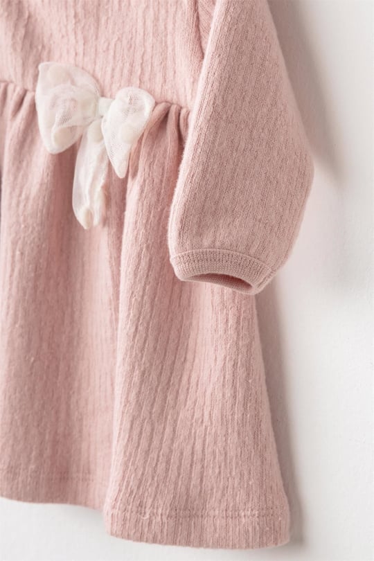 Andywawa Kız Bebek Casual Elbise Pembe AC26203