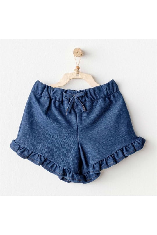 Andywawa Kız Bebek Casual Kurdeleli Şort Lacivert AC25938