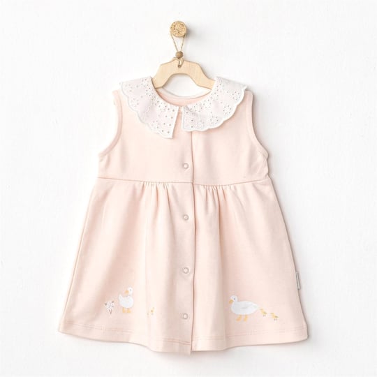 Andywawa Kız Bebek Duck Elbise Pembe AC24588 