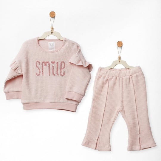 Andywawa Kız Bebek Floral Dreams Alt Üst Takım Pembe AC27005