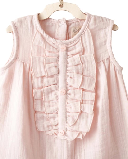 Andywawa Kız Bebek Lovely Day Müslin Saç Bantlı Tulum Pembe AC26613