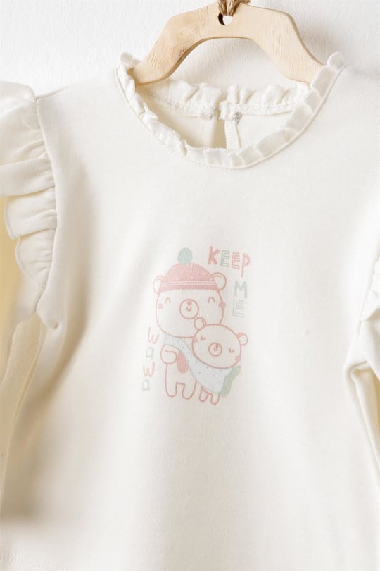 Andywawa Kız Bebek Mon Petit Amour Alt Üst Takım Pembe AC26088