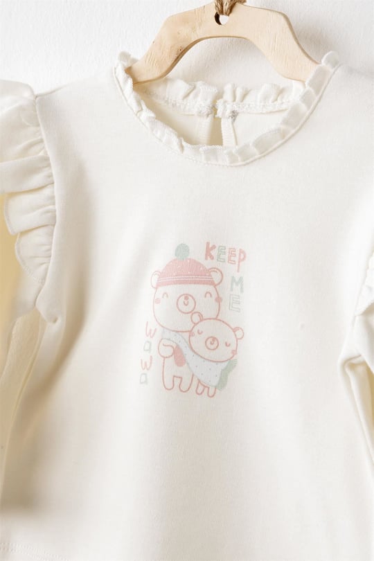 Andywawa Kız Bebek Mon Petit Amour Alt Üst Takım Pembe AC26088
