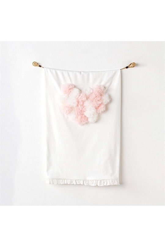 Andywawa Kız Bebek Petit Love Blanket Battaniye 90x85 cm Ekru AC24502