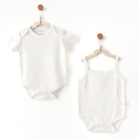 Andywawa Kız Bebek Summer Time 2'li Zıbın Set Ekru AC26514