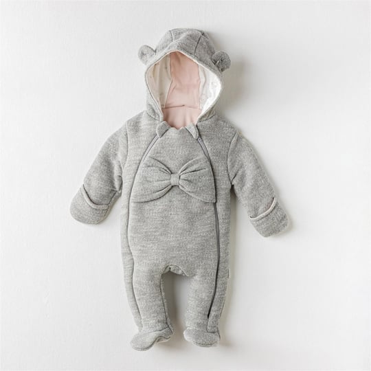 Andywawa Kız Bebek Tulum Gri AC24126
