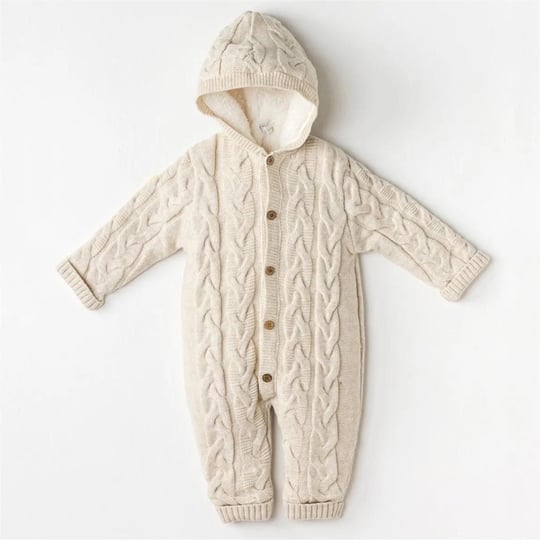Andywawa Unisex Bebek Triko Kozmonot Tulum Bej Melanj AC24336