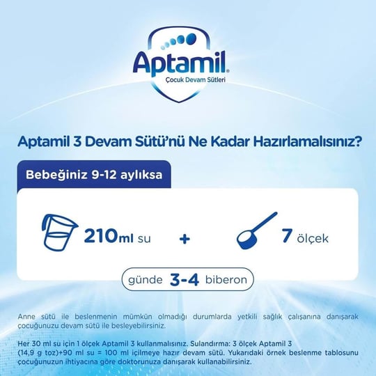 Aptamil 3 Devam Sütü 800 gr 6 Adet