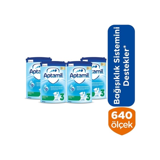 Aptamil 3 Devam Sütü 800 gr 9-12 Ay Akıllı Kutu 4'lü