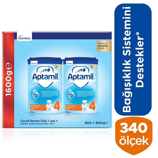 Aptamil 4 Çocuk Devam Sütü 800 gr 2 Adet