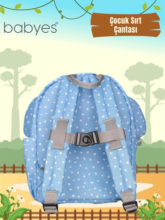Babyes Çocuk Sırt Çantası Fil Mavi 