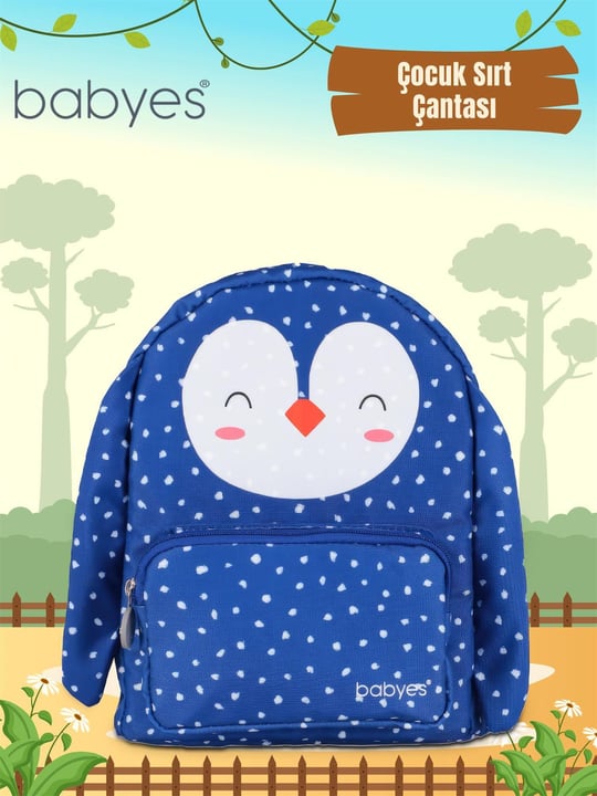 Babyes Çocuk Sırt Çantası Penguen Lacivert