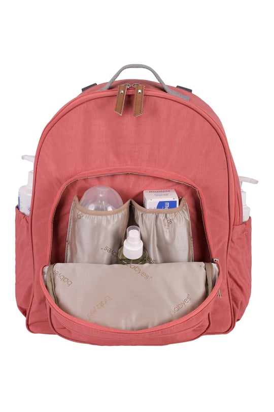 Babyes Cooper Anne Bebek Bakım Sırt Çantası Mercan