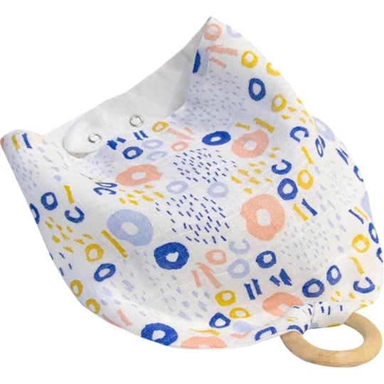 Babyjem Ahşap Dişlikli Müslin Önlük Renkli Halkalar Art-678