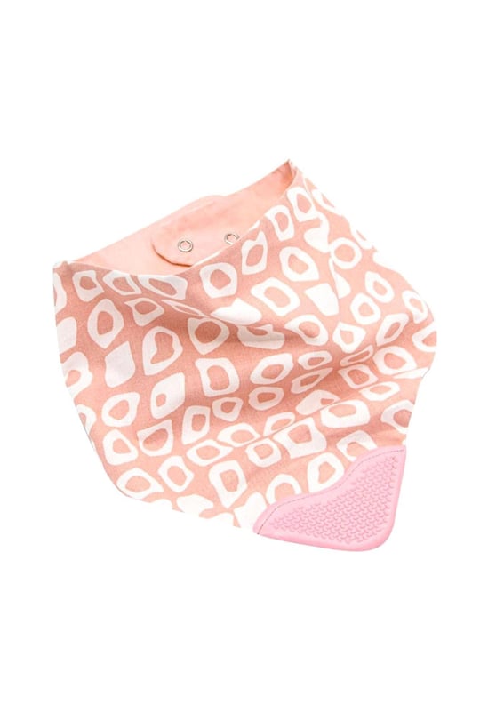 Babyjem Diş Kaşıyıcılı Poplin Fular Önlük Pembe Kareli Art-686