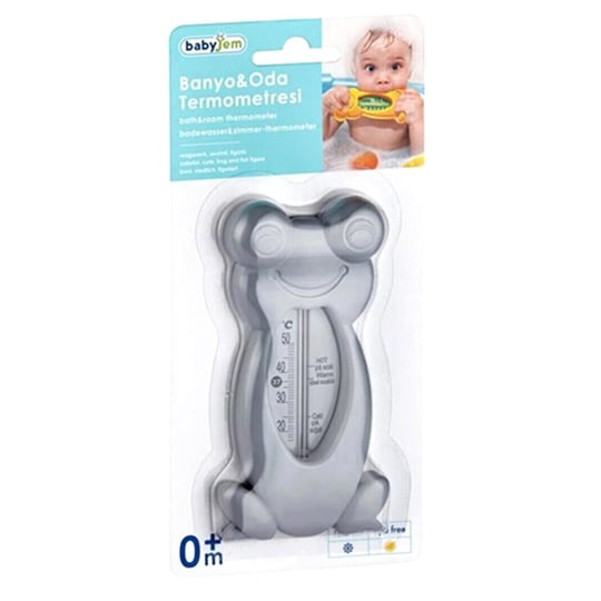 Babyjem Kurbağa Banyo&Oda Termometresi Gri Art-381