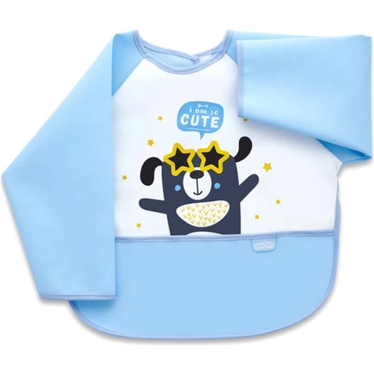 Babyjem Poli Muşamba Kollu Önlük Mavi Art-034