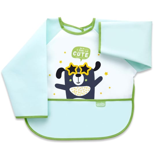 Babyjem Poli Muşamba Kollu Önlük Yeşil Art-034