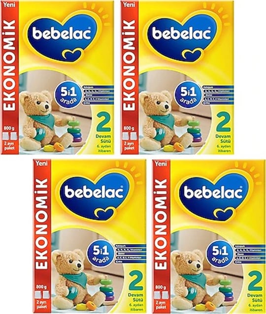 Bebelac 2 Numara Devam Sütü 6-9 Ay 800 Gr X 4 Adet