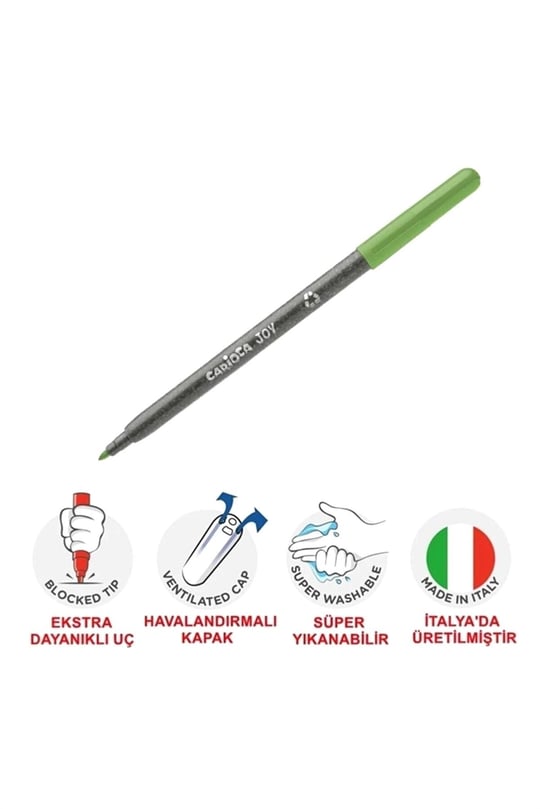 Carioca 12'li Eco Family Joy Süper Yıkanabilir Keçeli Boya Kalemi 43100