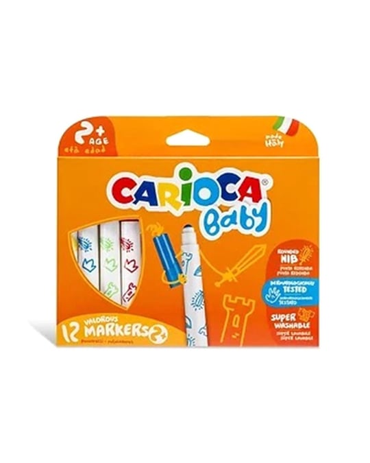 Carioca 12'li Jumbo Bebek Süper Yıkanabilir Keçeli Boya Kalemi 42814