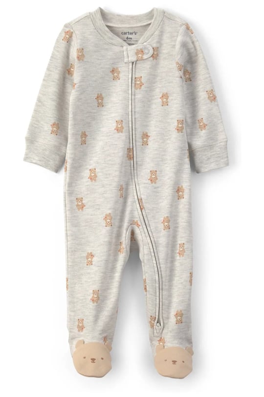 Carter's Bebek Fermuarlı Patikli Tulum Gri 1V243510