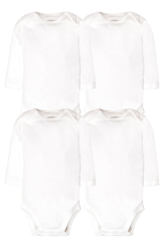 Carter's Bebek Uzun Kollu Body Set 4'lü Paket Beyaz 1L930610