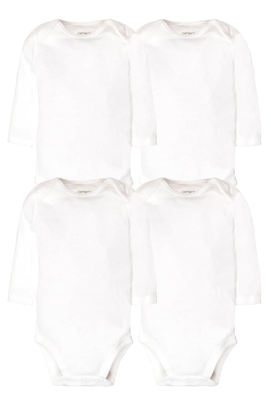 Carter's Bebek Uzun Kollu Body Set 4'lü Paket Beyaz 1L930610