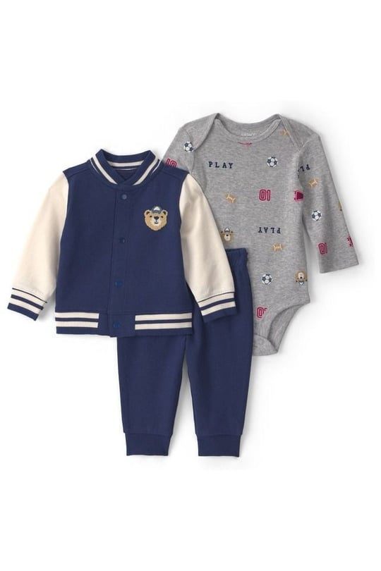 Carter's Erkek Bebek 3'lü Ceket Alt Takım Lacivert 1W419510