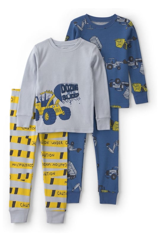 Carter's Erkek Bebek 4'lü Baskılı Pijama Takımı Mavi 1W130110