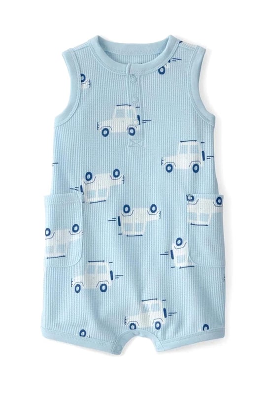 Carter's Erkek Bebek Baskılı Kısa Tulum Mavi 1U592910