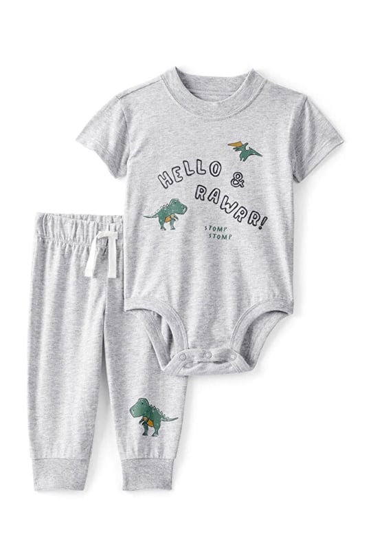 Carter's Erkek Bebek Body Pantolon Takım Gri 1U270510