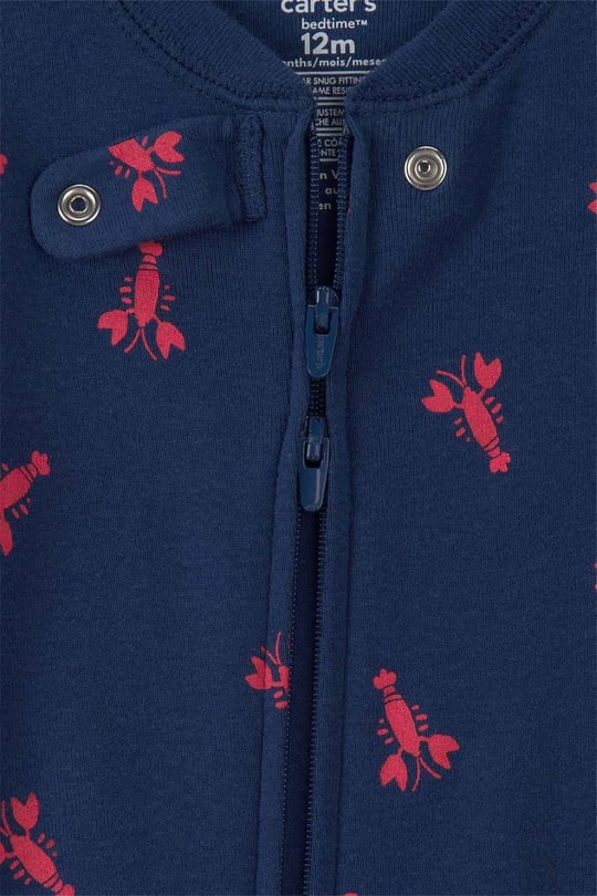 Carter's Erkek Bebek Desenli Patikli Uyku Tulumu Lacivert 1U624510