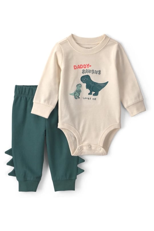 Carter's Erkek Bebek Dinozorlu Body Alt Takım Yeşil 1W097310