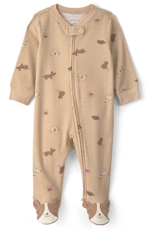 Carter's Erkek Bebek Fermuarlı Patikli Tulum Kahverengi 1V716910