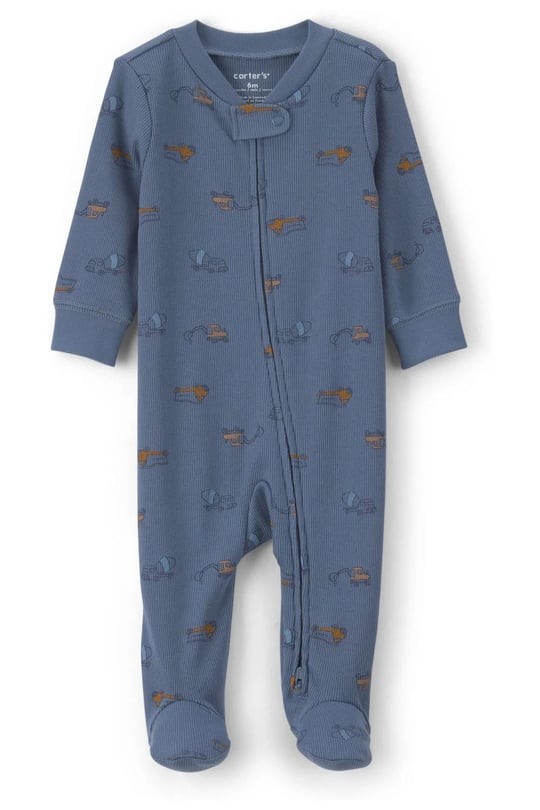 Carter's Erkek Bebek Fermuarlı Patikli Tulum İndigo 1V245210