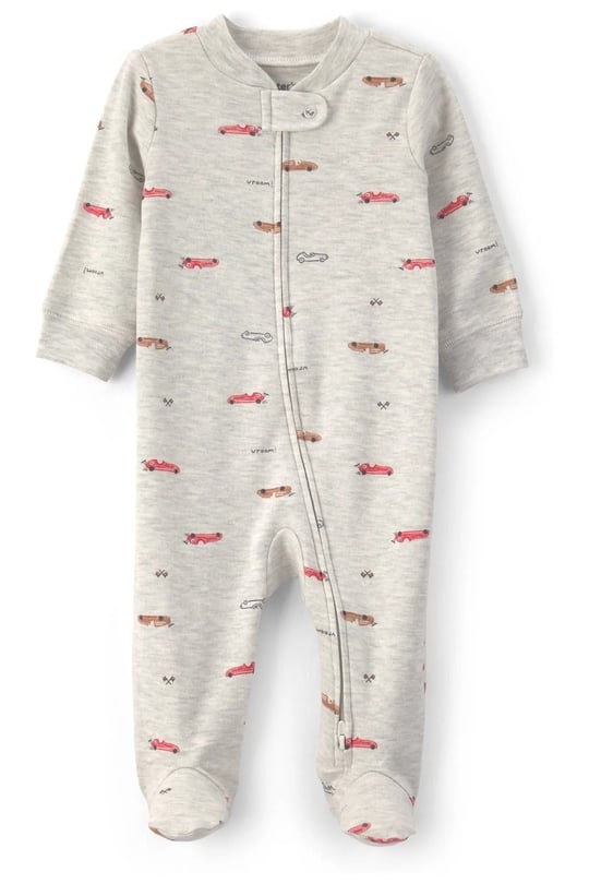 Carter's Erkek Bebek Fermuarlı Patikli Tulum Gri 1V244810