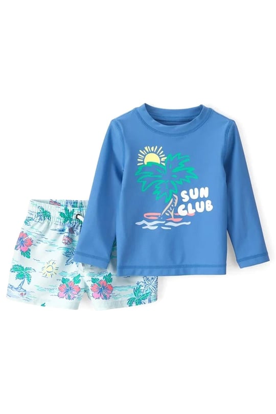 Carter's Erkek Bebek Güneş Koruyucu 2'li Mayo Takım Mavi 1U770710