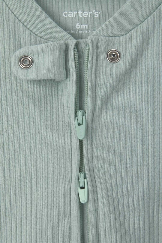 Carter's Erkek Bebek Layette 2'li Fermuarlı Patikli Tulum Set Yeşil 1V480710