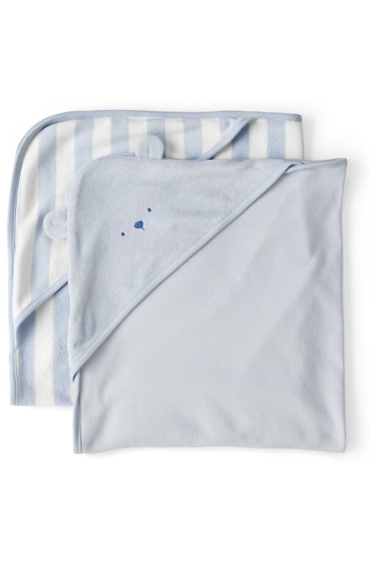 Carter's Erkek Bebek Layette 2'li Havlu Set Mavi 1V380810