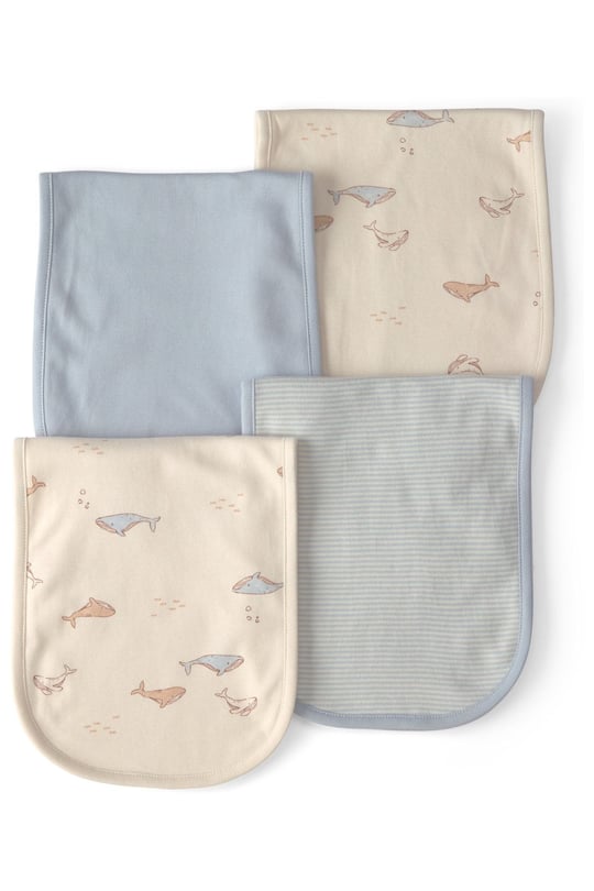 Carter's Erkek Bebek Layette 4'lü Omuz Bezi Mavi 1V395110