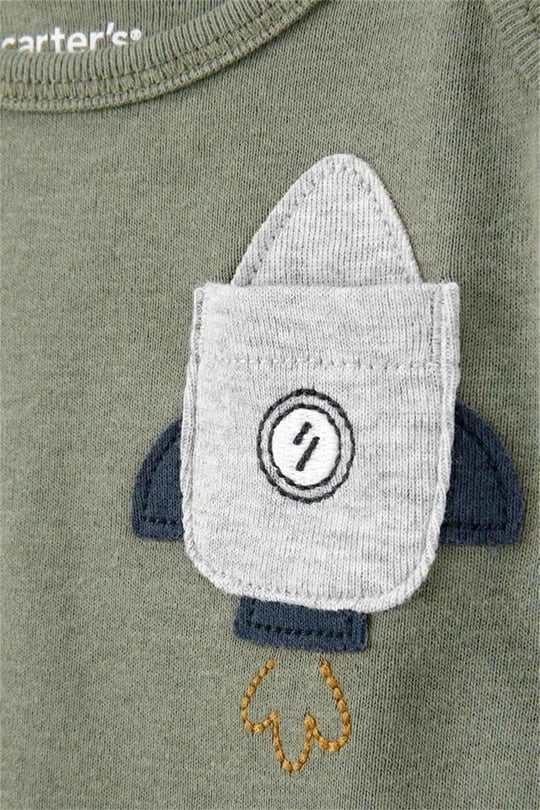Carter's Erkek Bebek Layette 5'li Kısa Kollu Zıbın Set Lacivert 1T122010