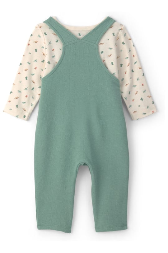 Carter's Erkek Bebek Layette Uzun Kollu Tişört Salopet Takım Yeşil 1V410510