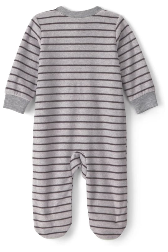 Carter's Erkek Bebek Polar Fermuarlı Patikli Tulum Gri 1W112310