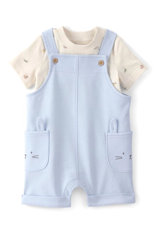 Carter's Erkek Bebek Salopet Tişört Takım Mavi 1U606410
