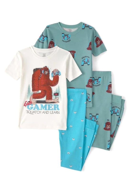 Carter's Erkek Çocuk 4'lü Pijama Takımı Yeşil 3U595310