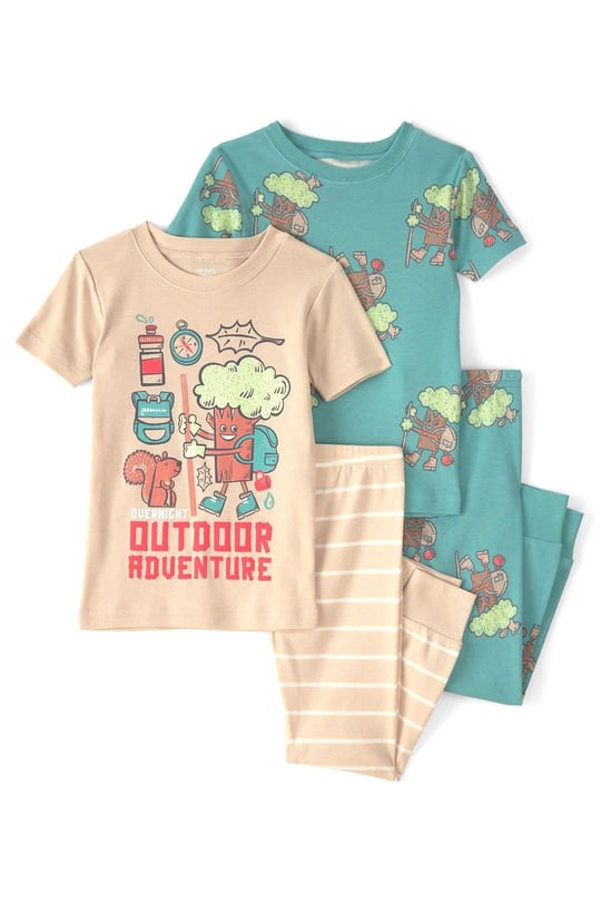 Carter's Erkek Çocuk Baskılı 4'lü Pijama Takımı Bej 2U597210